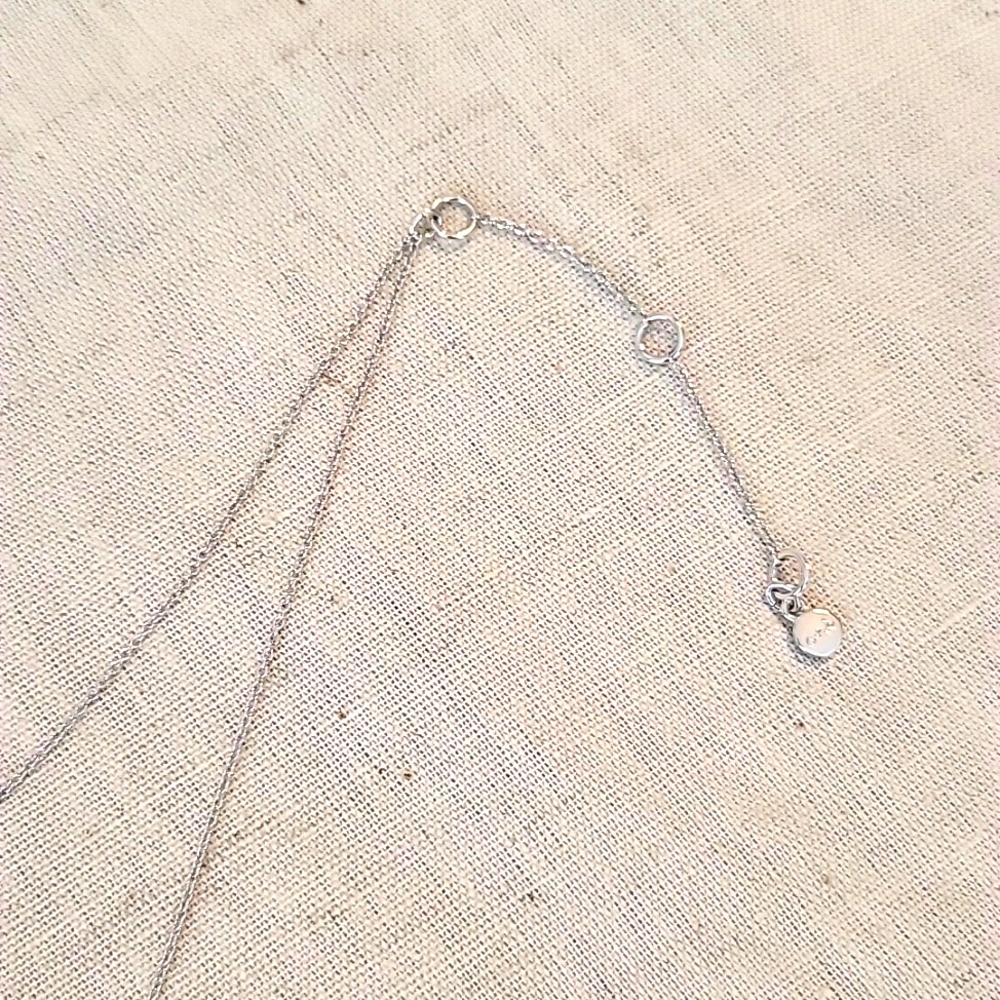 Silver Two-Row Necklace - Picture 7 of 7